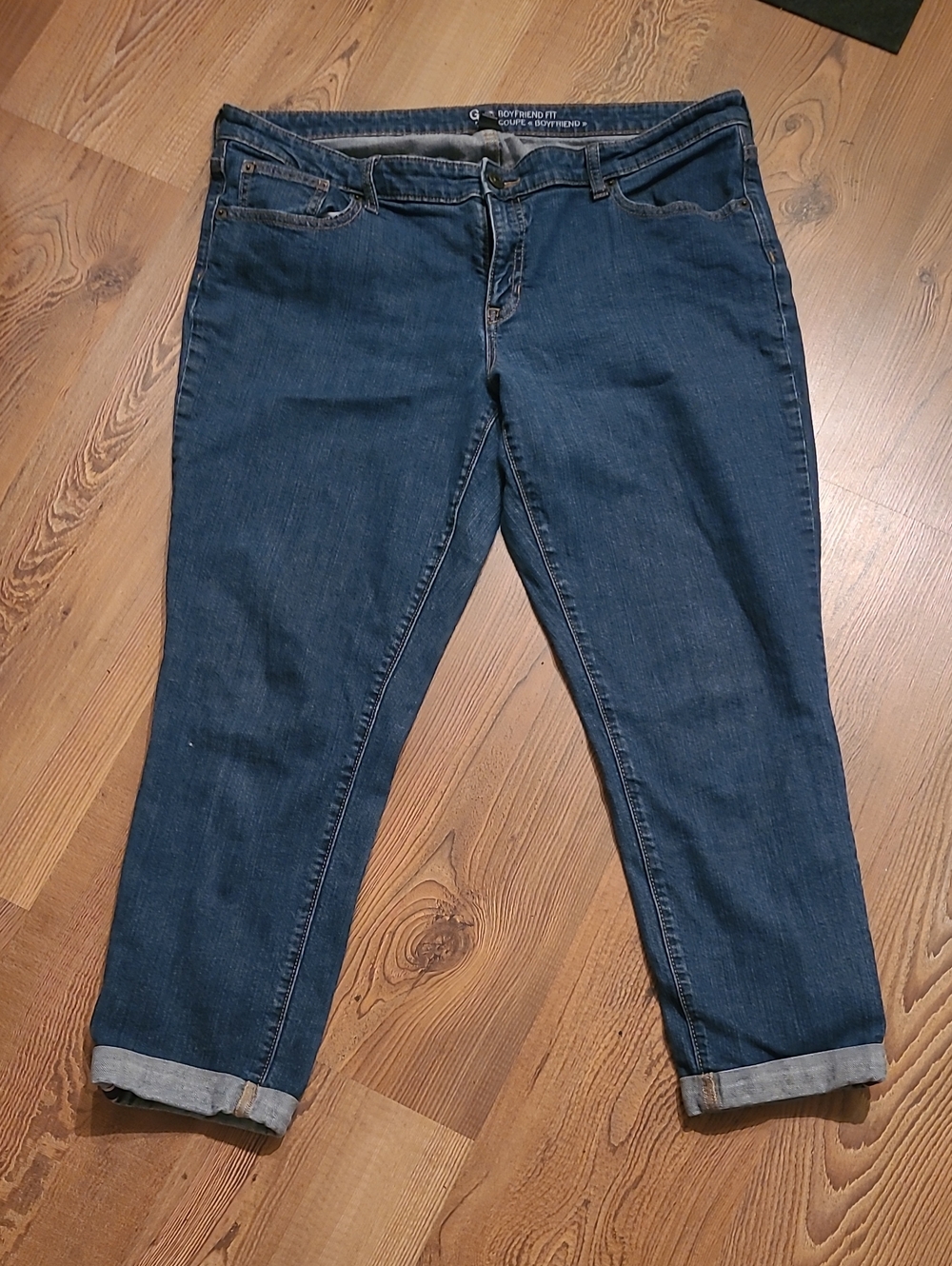 Women Gap Boyfriend Cuffed Ankle Jeans